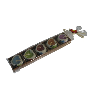Mini kaarsjes - Harvorm - kadoset van 5