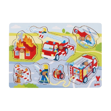 Houten puzzel - Brandweer in actie