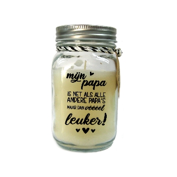 Kaars in glas - Papa